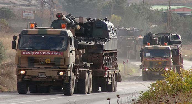 Suriye sınırına askeri sevkiyat