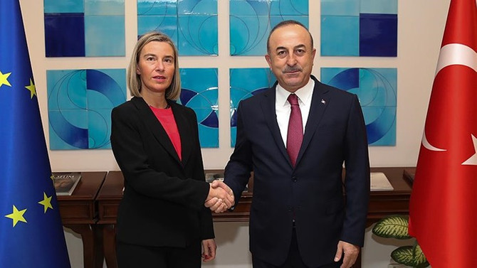 Çavuşoğlu, AB Yüksek Temsilcisi Mogherini ile görüştü