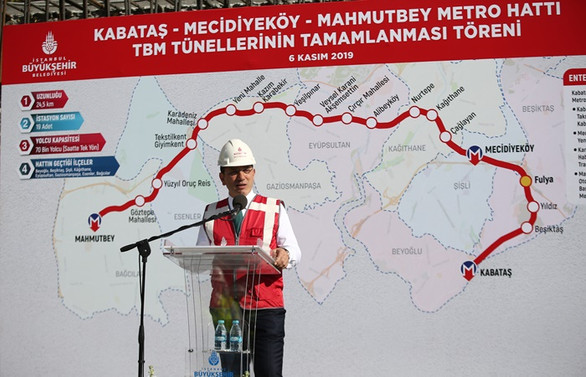 Kabataş-Mecidiyeköy-Mahmutbey Metro Hattı tüneli tamamlandı