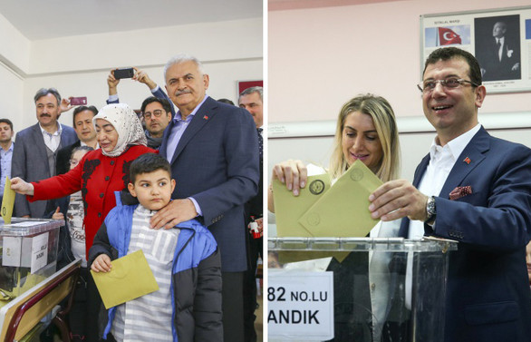 Yıldırım ve İmamoğlu oylarını kullandı