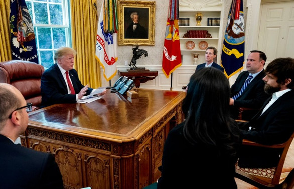 Twitter'ı eleştiren Trump, şirketin CEO'su Dorsey ile görüştü