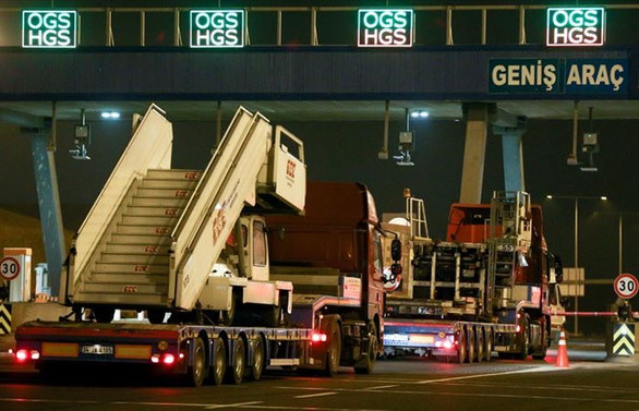 Tırlar İstanbul Havalimanı'na gelmeye başladı