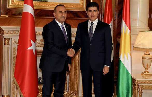 Çavuşoğlu Erbil'de IKBY'nin yeni başkanı Neçirvan Barzani ile görüştü