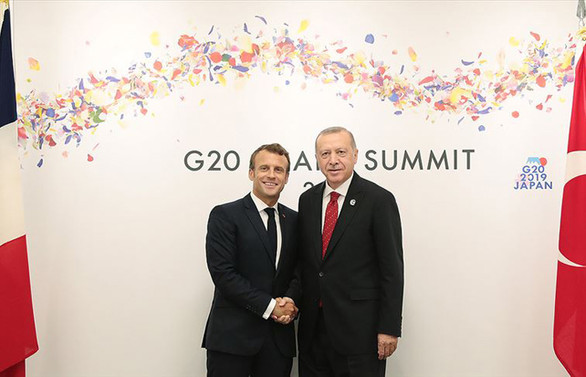 Cumhurbaşkanı Erdoğan, Macron ile görüştü