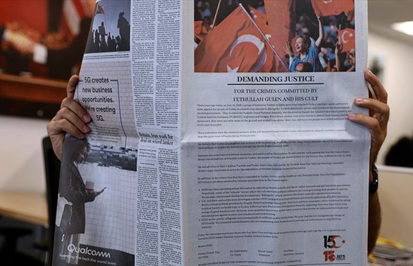 Washington Post'ta '15 Temmuz' ilanı