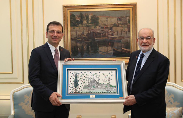 Karamollaoğlu'ndan İmamoğlu'na tebrik ziyareti