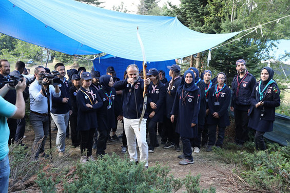 Başkan Aktaş, izcilik kampında