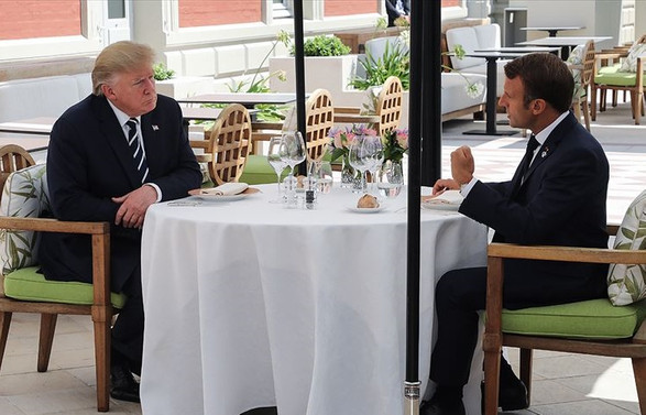 Macron ve Trump bir araya geldi