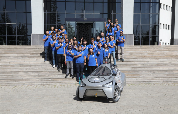 Kayseri'nin elektrikli aracı 'VoltaCar' yarışa hazırlanıyor