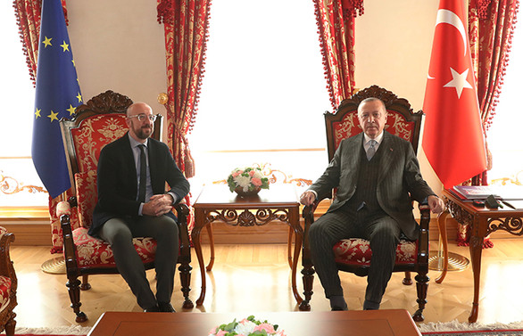 Cumhurbaşkanı Erdoğan, AB Konseyi Başkanı Michel ile görüştü