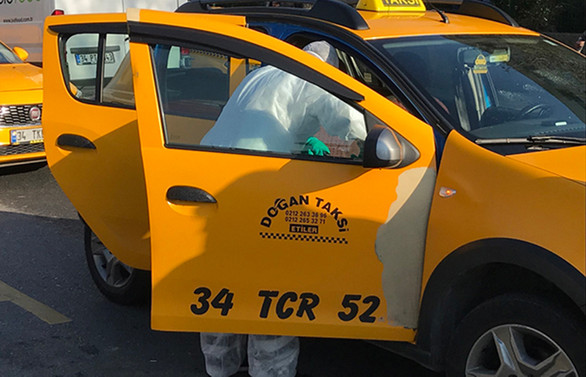 İstanbul taksilerinden koronayla mücadeleye tam destek