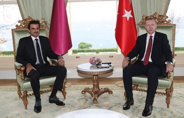 Cumhurbaşkanı Erdoğan, Katar Emiri es-Sani ile görüştü