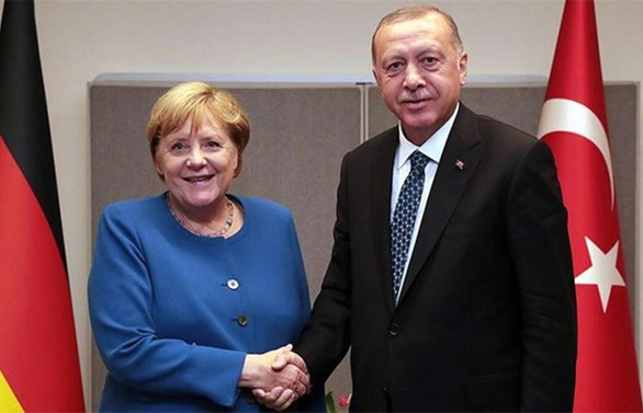 Cumhurbaşkanı Erdoğan, Almanya Başbakanı Merkel ile görüştü