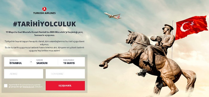 THY'nin 9 milyon sembolik yolculu 19 Mayıs özel uçuşu tamamlandı