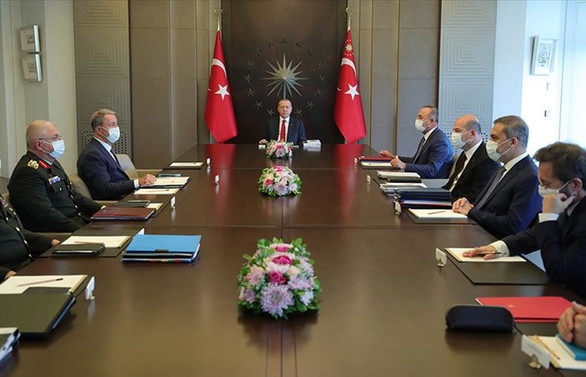 Cumhurbaşkanı Erdoğan başkanlığında 3 saatlik Güvenlik Toplantısı