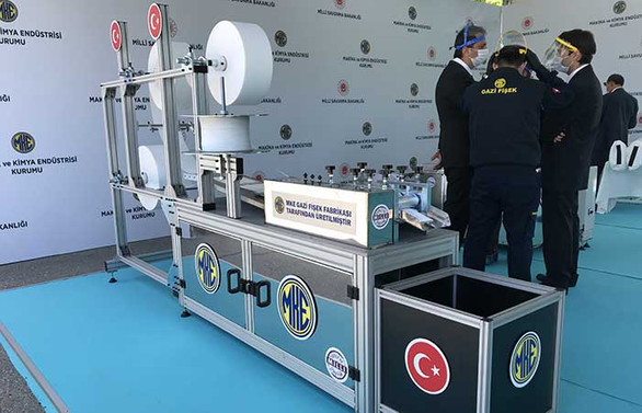 MKEK'den yerli maske üretim makinesi
