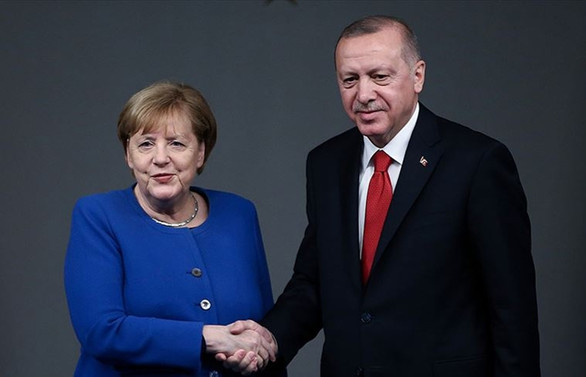Cumhurbaşkanı Erdoğan, Merkel ile görüştü