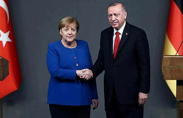Cumhurbaşkanı Erdoğan, Almanya Başbakanı Merkel ile görüştü