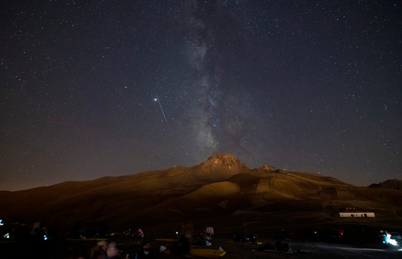 Meteor yağmuru Erciyes’te görsel şölen yaşattı