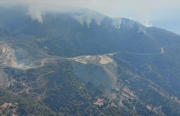 Aydın'dan Muğla'ya ulaşan orman yangını kontrol altına alındı
