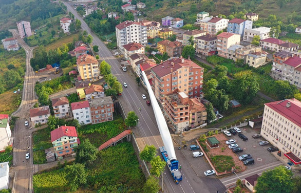 Ordu'da rüzgar enerjisi santrali kurulum çalışmaları başladı