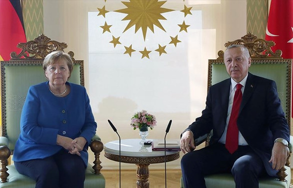 Cumhurbaşkanı Erdoğan, Merkel ile görüştü
