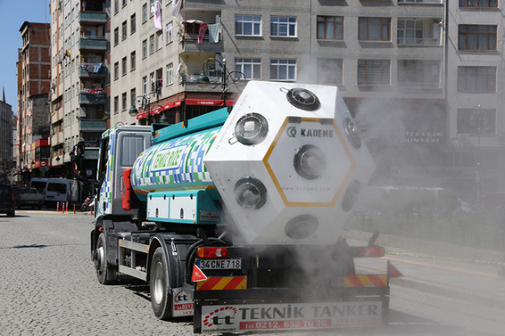 Rize’de Covid-19 ile mücadele mikronsis ile yapılıyor