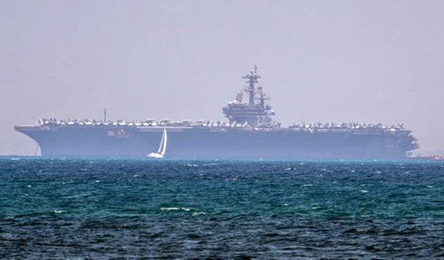 ABD'nin en büyük uçak gemisi İsrail'e geldi