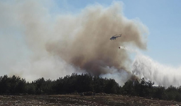 Çanakkale'de orman yangını söndürüldü