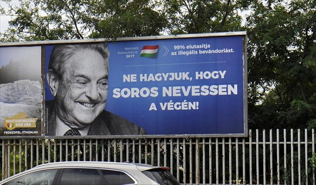 Macaristan'da Soros afişli hükümet kampanyası