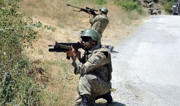 PKK'lıların bulunduğu bölge ateş altına alındı
