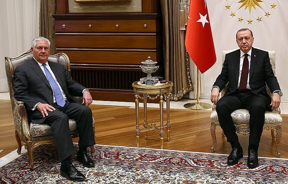 Erdoğan-Tillerson görüşmesi başladı