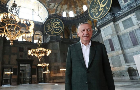Cumhurbaşkanı Erdoğan Ayasofya'yı inceledi