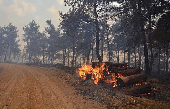Gelibolu'da yangın söndürme çalışmaları sürüyor