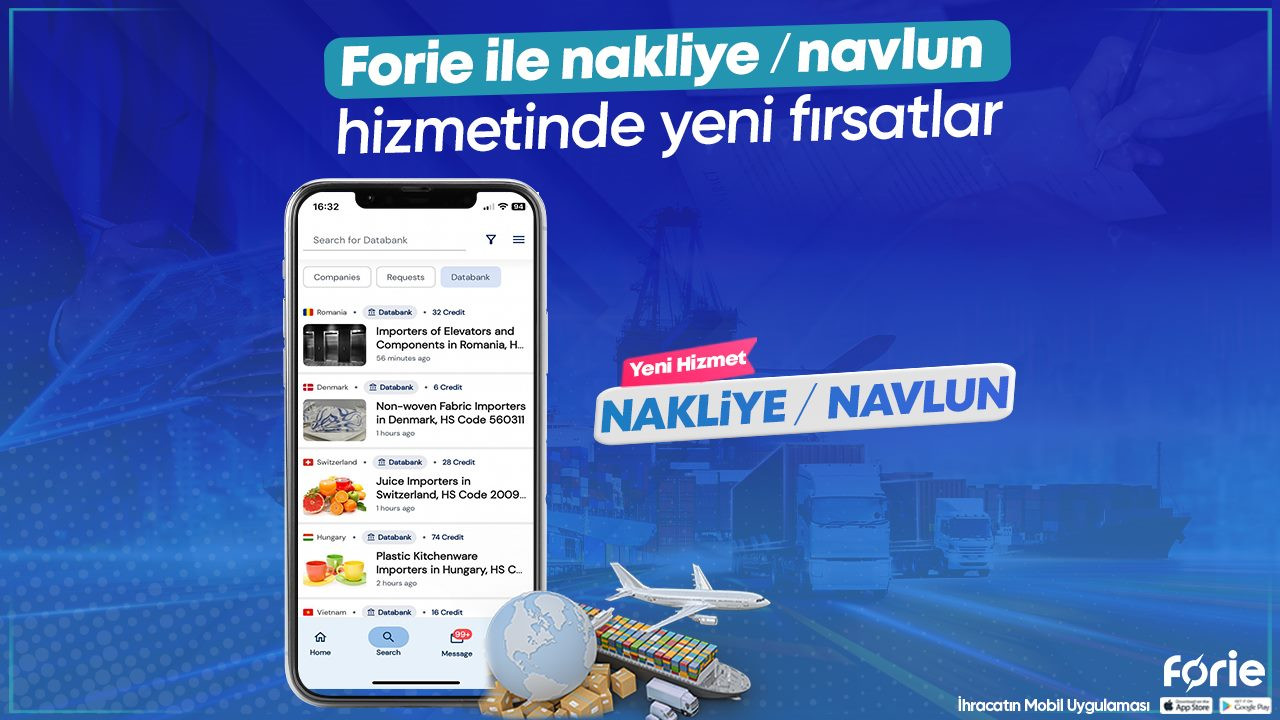 Forie ile nakliye/navlun hizmetinde yeni fırsatlar