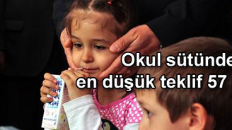Okul sütünde en düşük teklif 57 kuruş