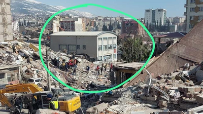 Depremin ibretlik fotoğrafı: Kahramanmaraş'taki TMMOB binası yıkılmadı