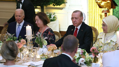 Cumhurbaşkanı Erdoğan ve eşi, ABD Başkanı Biden'ın verdiği resmi yemeğe katıldı
