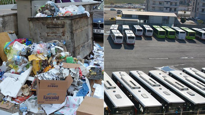 Diyarbakır'da çöpler toplanmadı, otobüsler çalışmadı
