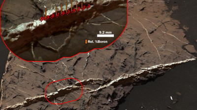Mars'ta bor minerali bulundu