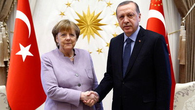Cumhurbaşkanı Erdoğan, Merkel'i kabul etti
