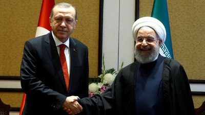 Cumhurbaşkanı Erdoğan, Ruhani'yle görüştü