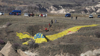 Kapadokya'da balon düştü