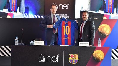 Nef, Barcelona'ya sponsor oldu