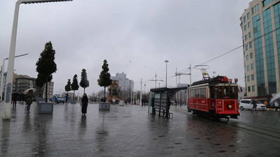 Taksim'e saksı ağaçlar yerleştirildi