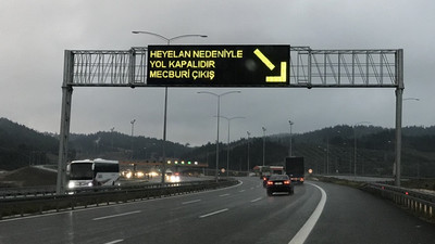 Gebze-Orhangazi-İzmir otoyolunun kenarında heyelan