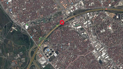 TEM'de Metris-GOP mevkiinde yol çalışması