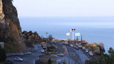Zonguldak - İstanbul Karayolu'nda heyelan
