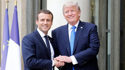Macron ve Trump Suriye'yi görüştü