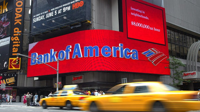 Bank of America net kârını yüzde 33 arttırdı